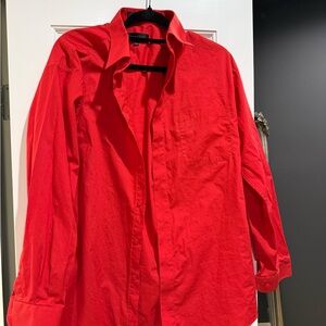 Red Button-Up Shirt 16.5 neck and 34/35